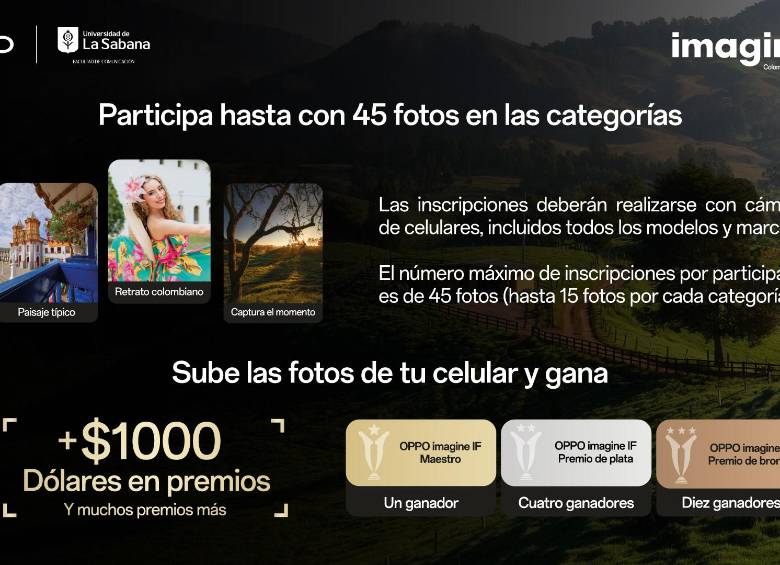 El concurso entrega más de mil dólares en premios. FOTO cortesía OPPO