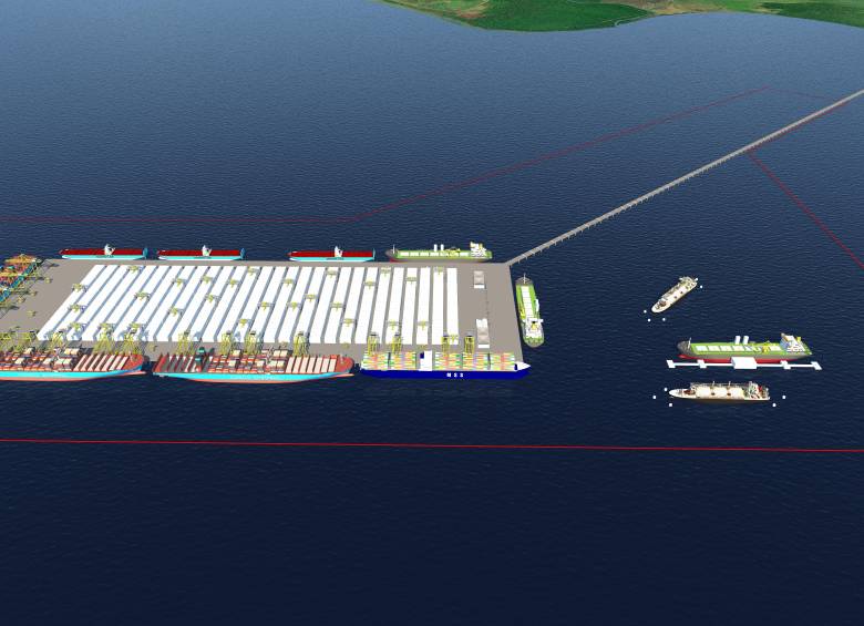 Así se verá Puerto Progreso, una terminal multipropósito que impulsará la transición energética en la región. FOTO: Cortesía