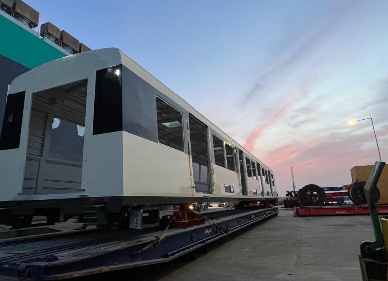 Esta parte del tren llegará próximamente al país para continuar su ensamblaje en los talleres del Metro, ubicados en Bello. Foto: Cortesía