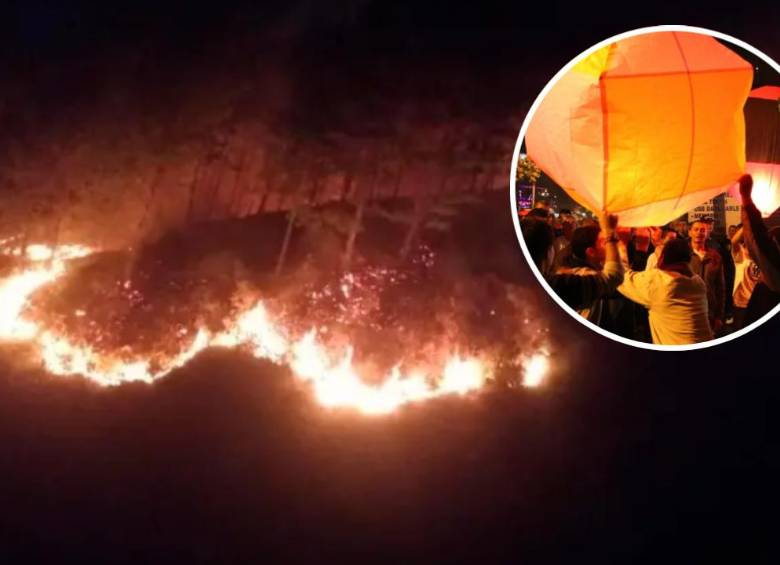 Pólvora, globos de mecha, sobrecarga de conexiones eléctricas y velas encendidas son los principales causantes de incendios en Antioquia. FOTO: Cortesía