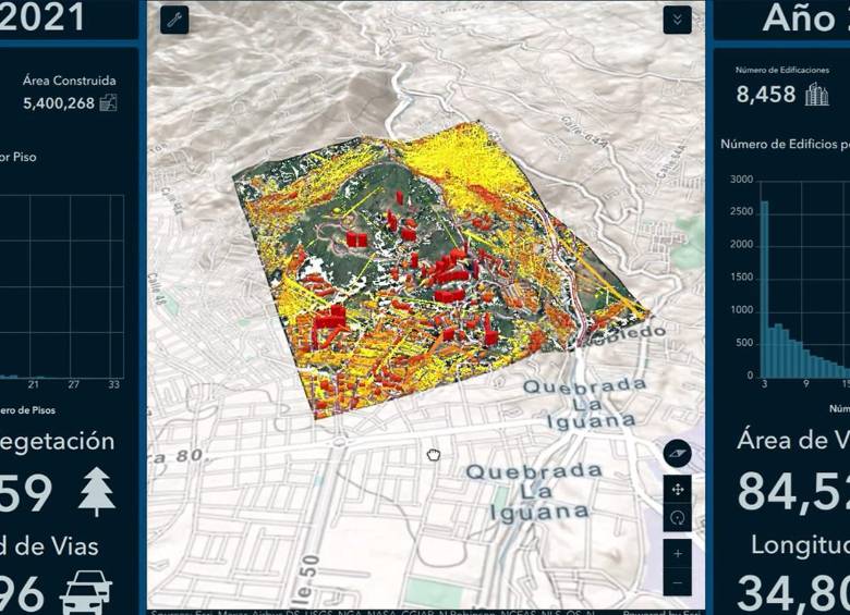 Con imágenes satelitales, la Alcaldía cuida el correcto uso del suelo de Medellín. IMAGEN: CORTESÍA