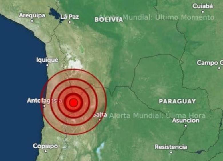 Fuerte temblor se sintió en Chile. La magnitud fue de 7.4. FOTO: tomada de X (antes Twitter) @Rincon001A