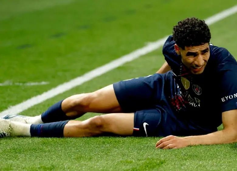 Achraf Hakimi también prende las alarmas en Marruecos de cara al Mundial de Norteamérica que comienza el 11 de junio. FOTO X-@MAXPPP