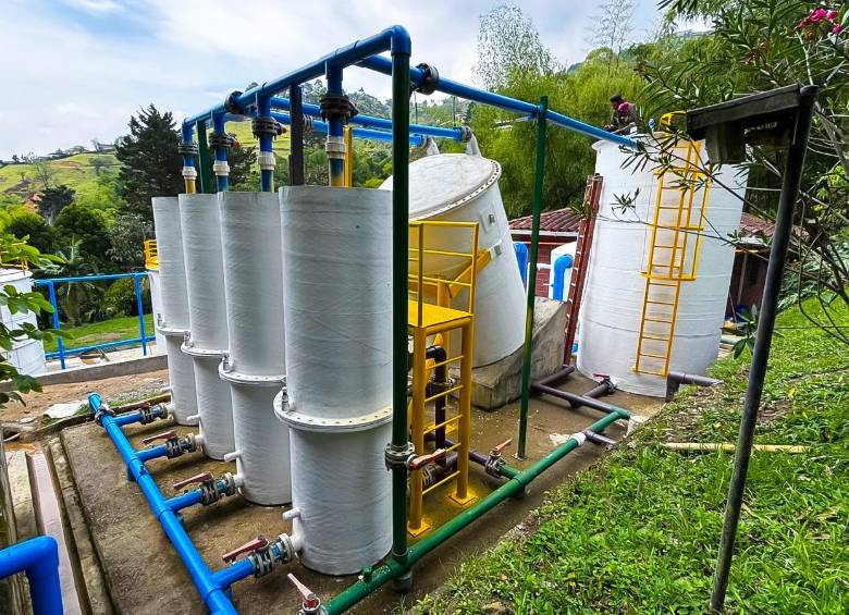 Aspecto de las obras entregadas en la planta de potabilización de agua de la vereda Manzanillo de Altavista, en Medellín. FOTO: Cortesía Alcaldía de Medellín