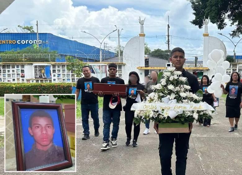 El cuerpo de Carlos Mario Borja Higuita fue inhumado hace unos días en el cementerio de Apartadó. FOTOS: Cortesía Unidad de Búsqueda
