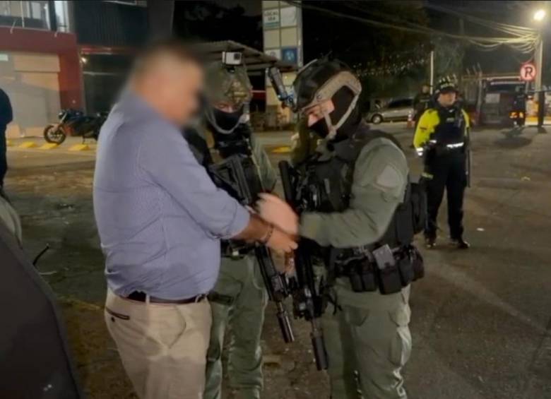 Captura de alias Medio Labio en Las Palmas, Antioquia. Foto: redes sociales