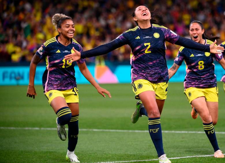 Manuela Vanegas fue la anotadora del gol del triunfo al minuto 96, el domingo ante Alemania. FOTO FIFA