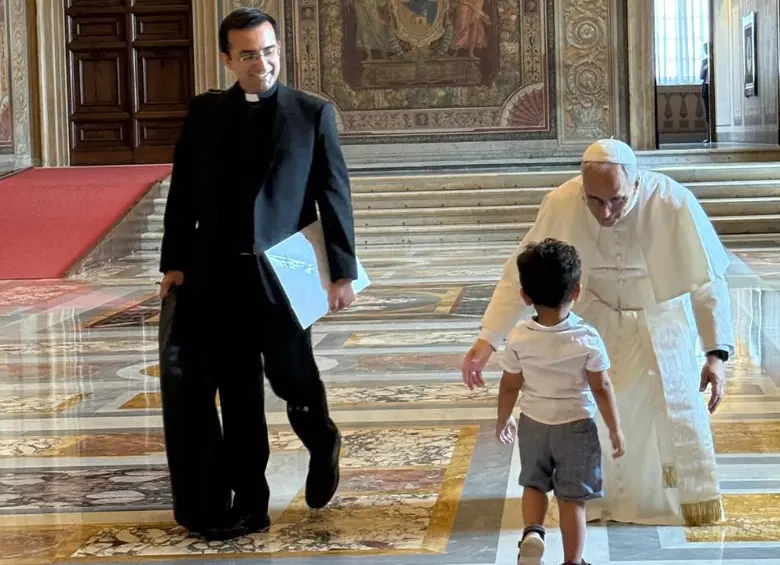 El momento quedó registrado en fotografías. Foto: Vatican News.