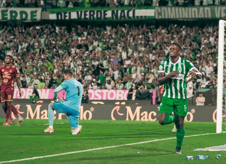 Andrés Felipe Román marcó gol en la última final que disputó Atlético Nacional por liga. FOTO: X NACIONALOFICIAL