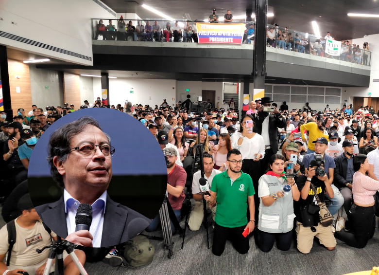 Gustavo Petro prometió construir “seguridad humana” para los militares en su eventual gobierno. FOTOS CORTESÍA Y COLPRENSA