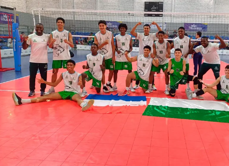 Antioquia viene acaba de ser campeón de los Juegos Intercolegiados. En voleibol masculino mostró superioridad. FOTO CORTESÍA