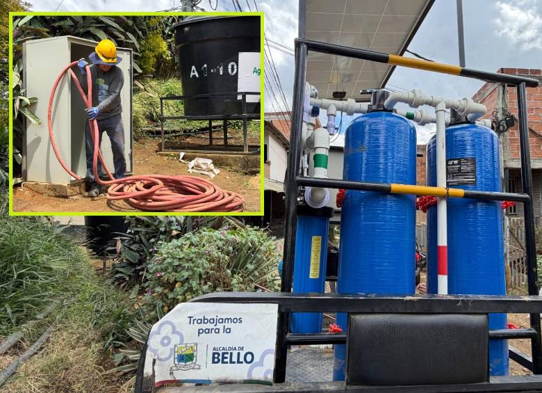 Una de las plantas que hacen parte del piloto con el que se espera llevar agua a dos veredas de Bello. FOTO: Cortesía