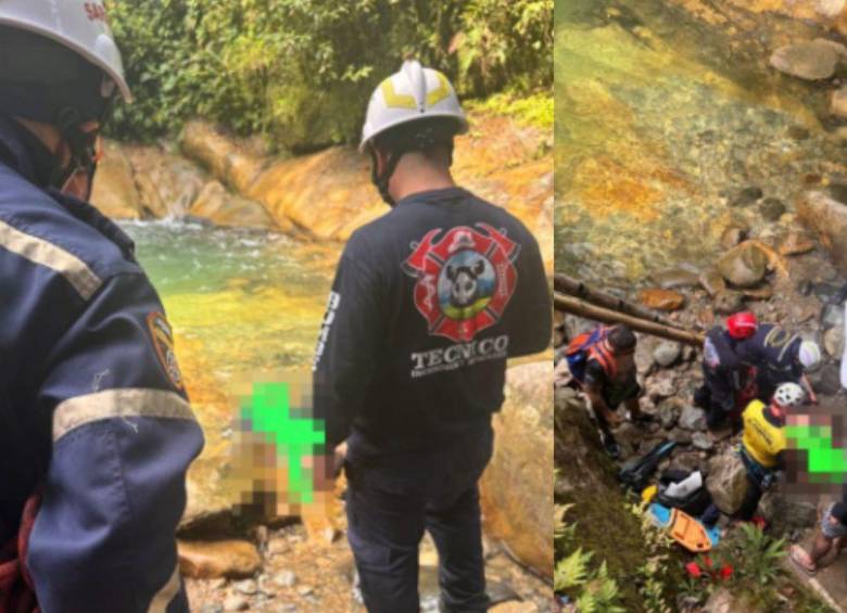 Bomberos encontraron el cuerpo sin vida del joven. FOTO: REDES SOCIALES