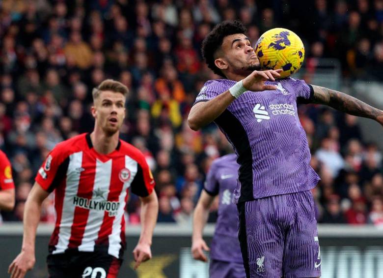 Luis Díaz tiene 4 contribuciones de gol en sus últimos 4 juegos con el Liverpool. FOTO @AnfieldIndex