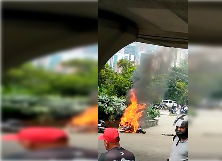 Los hechos ocurrieron en un parque de Skate, ubicado en los bajos del Puente de la 4 sur. FOTO: CORTESÍA DENUNCIAS ANTIOQUIA