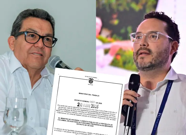 Los $25 billones de ahorro pensional desataron un pulso entre Jaime Dussán, presidente de Colpensiones, y Andrés Velasco, presidente de Asofondos. FOTOS CORTESÍA