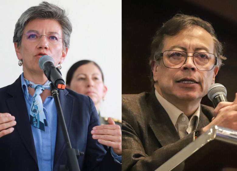 La exalcaldesa Claudia López y el expresidente Gustavo Petro tuvieron diferencias en varias ocasiones; sin embargo, hoy liman asperezas. Foto: Colprensa