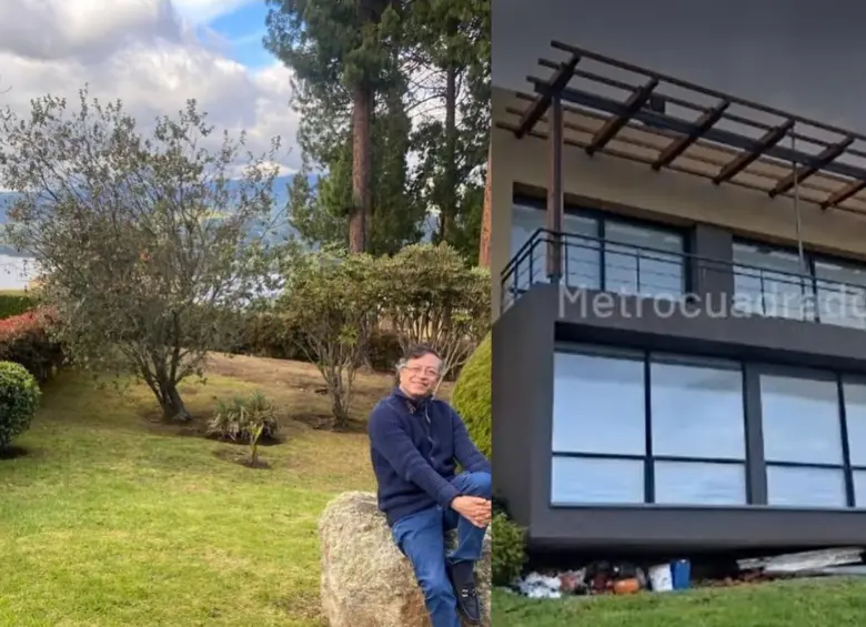 Gustavo Petro publicó una foto en la que, al parecer, estaría en las afueras de la casa que fue a visitar. Foto: Redes Sociales/Blu Radio