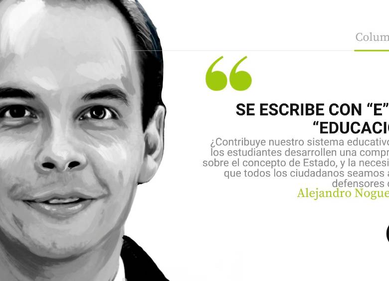 Se escribe con “E”, de “Educación”