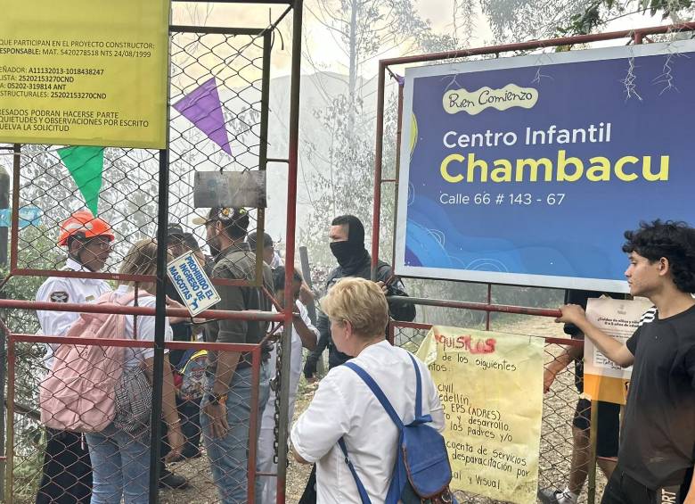 143 niños del centro infantil Buen Comienzo Chambacu fueron evacuados. FOTO: DAGRD