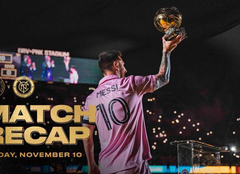 Messi celebró la obtención de su octavo Balón de Oro, con el público del Inter Miami. FOTO X @InterMiamiCF