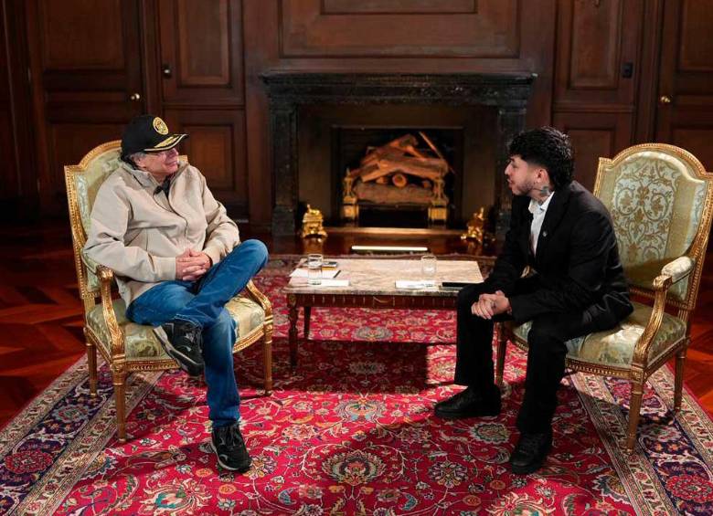 Westcol entrevistó al presidente Gustavo Petro el pasado 26 de marzo, la transmisión llegó a tener más de 800.00 personas conectadas. Foto: Presidencia