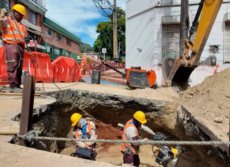 Las obras se concentran en un sitio cercano al Parque Obrero, entre los barrios Boston y Los Ángeles. FOTO: EPM 