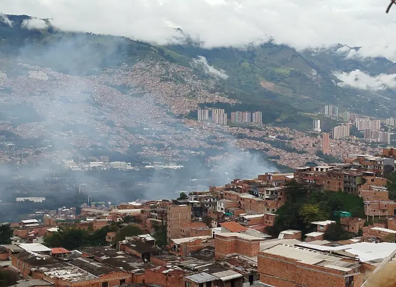 Panorámica de la zona donde ocurrió el incendio.