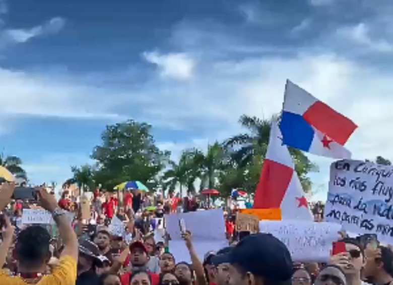 Las protestas en la Ciudad de Panamá comenzaron este lunes. FOTO: Captura de pantalla