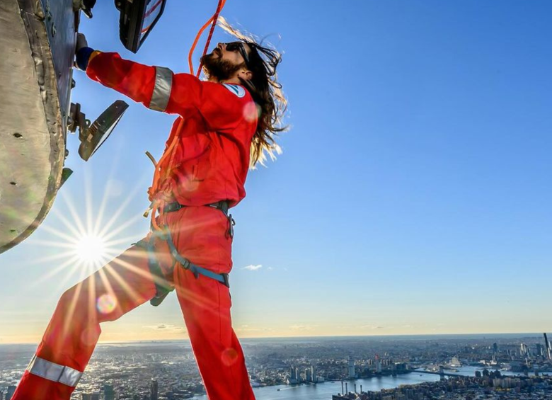 Jared Leto escaló desde el piso 86 hasta el 104 del Empire State. Foto: Instagram Jared Leto