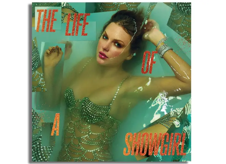 Esta es la portada oficial de The Life of a Showgirl, una clara referencia al personaje Ofelia, enamorada del príncipe Hamlet en la obra de Shakespeare. La composición y elección de colores recuerda al cuadro de John Everett Millais exhibido en el Tate, de Londres. FOTO: Cortesía