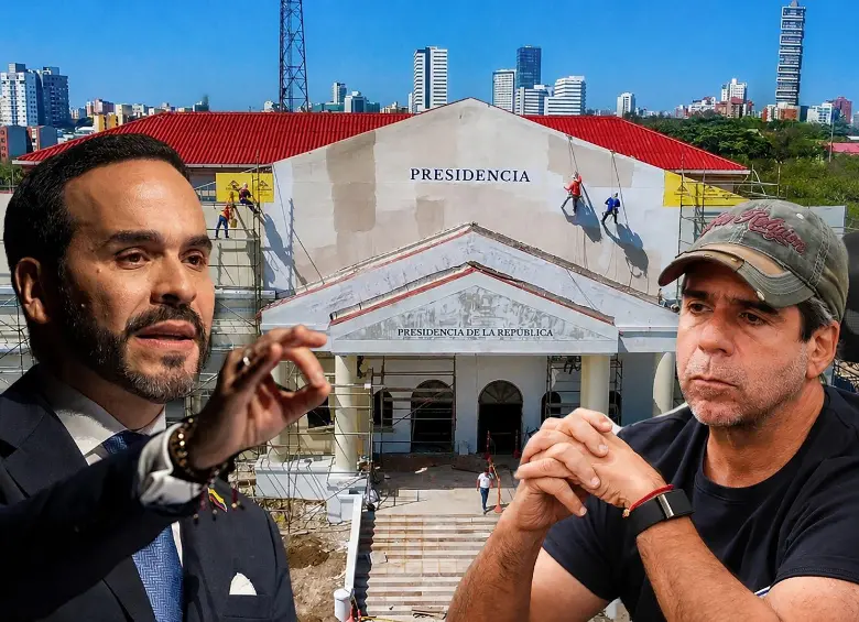 El batallón Paraíso, en Barranquilla, está siendo adecuado por unos 400 trabajadores para que sea sede de la presidencia desde el 7 de agosto. FOTO: @deimerespinoza_ y EL COLOMBIANO