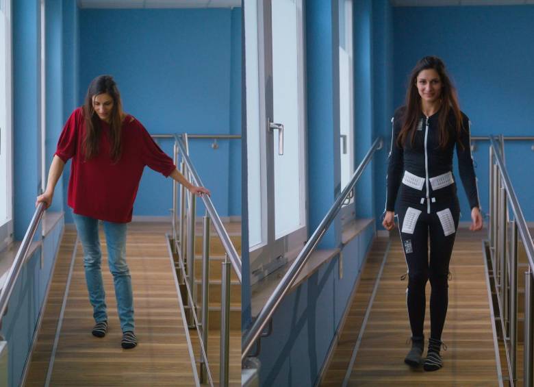 El Exopulse Mollii Suit es un traje de neuromodulación que aplica impulsos eléctricos de baja intensidad para reducir la espasticidad y mejorar el control del movimiento en pacientes con trastornos neurológicos. FOTO cortesía