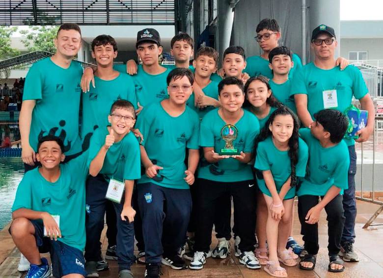 En Brasil, la representación de polo acuático de Copacabana dejó huella. Foto: Cortesía