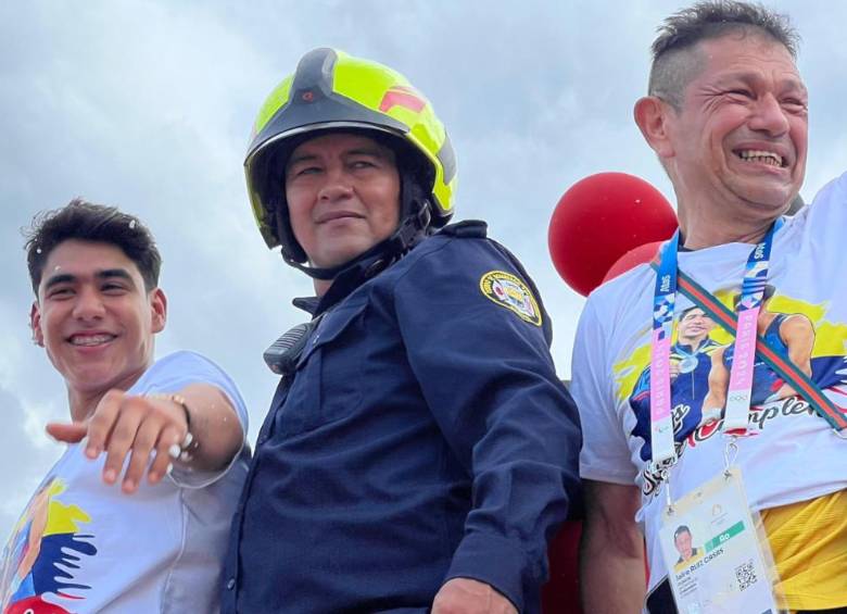 Ángel Barajas y su entrenador fueron recibidos con alegría en Cúcuta, luego de participar en los Juegos Olímpicos París 2024. Foto: tomada de redes sociales X @CanalTRO