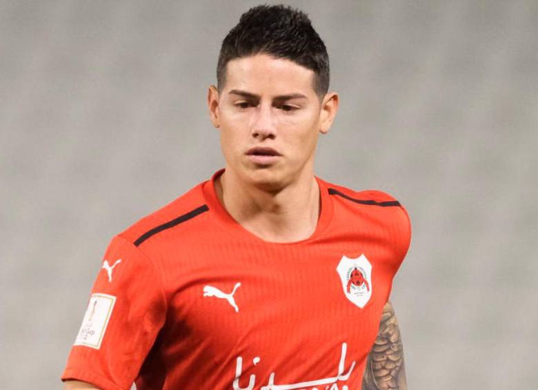 James Rodríguez ha anotado cinco goles en la temporada, con el Al Rayyan. FOTO EFE