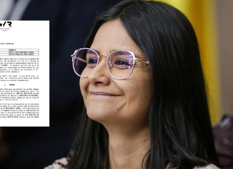 Angie Rodríguez radicó ante la Comisión de Acusación una denuncia contra el presidente Petro. FOTO: Colprensa y suministrado