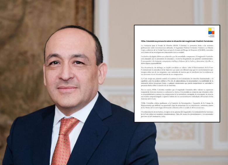 La alta corte ya había presentado su posición en cuanto a los mensajes que ligan a Fernández con Olmedo López. Aseguraron que los magistrados están amparados por la “presunción de inocencia”. Foto: Colprensa.