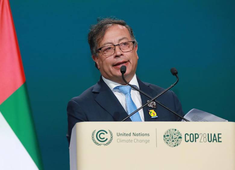 Presidente Petro durante la COP28. Foto: Cancillería.
