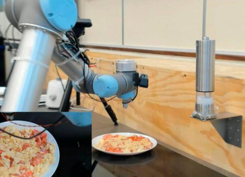 Imagen del robot chef que aprendió a cocinar viendo videos en Youtube. FOTO Cortesía Cambridge University