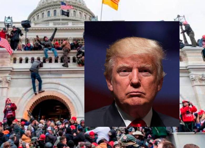 En la audiencia se dijo que el Trump estructuró el plan de la invasión al Capitolio en siete partes. FOTO GETTY Y EFE