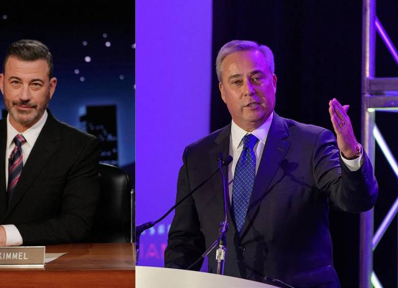 A la izquierda, Jimmy Kimmel; a la derecha, Perry Sook. FOTO: AFP y Getty