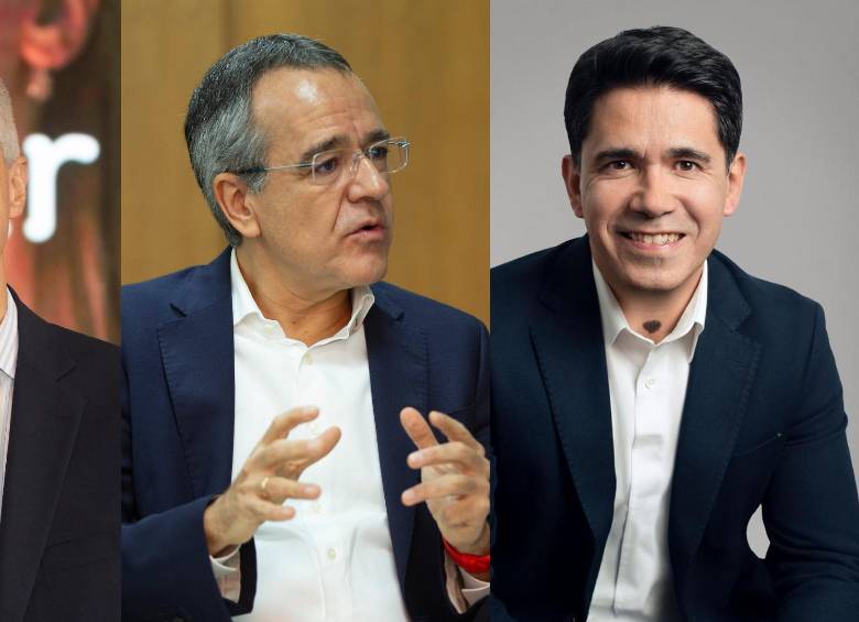 De izquierda a derecha: Miguel Largacha, presidente de Porvenir; Juan David Correa, presidente de Protección, y Ricardo Guerra, presidente de Colfondos, hablaron con EL COLOMBIANO sobre los polémicos decretos que modifican el sistema pensional en Colombia. FOTOS EL COLOMBIANO Y CORTESÍA