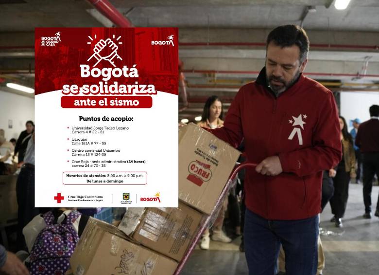 El alcalde Galán compartió los puntos de acopio en la capital a través de sus redes sociales. Foto: Colprensa