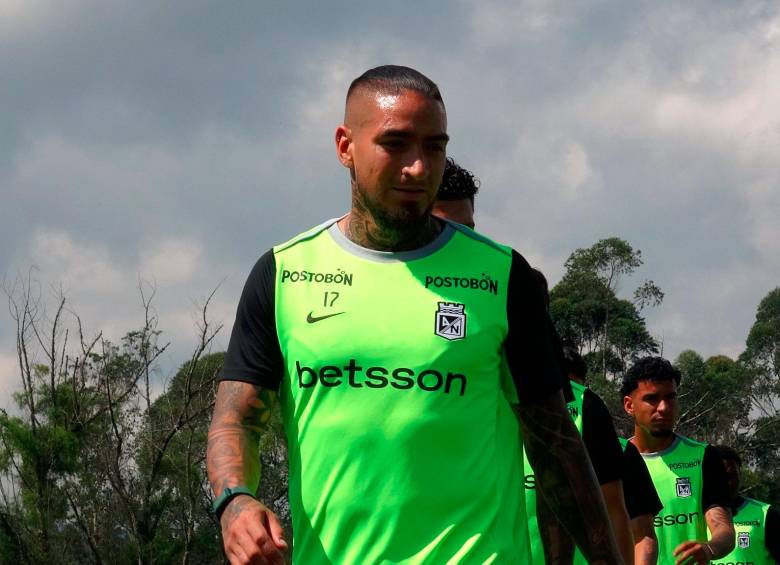 Cristian “Chicho” Arango trabajó a la par de sus compañeros desde su arribo a Nacional y está preparado para su debut frente a Fortaleza este jueves en el Atanasio, desde las 8:30 p.m. FOTO cortesía atlético Nacional