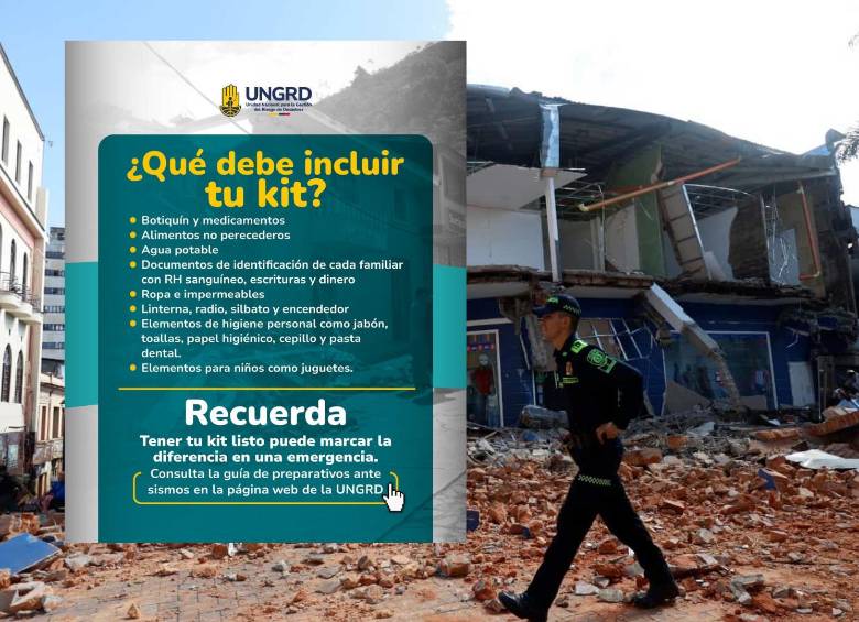 La UNGRD envía estas recomendaciones que debe tener en cuenta ante posibles réplicas. Foto: AFP/UNGRD