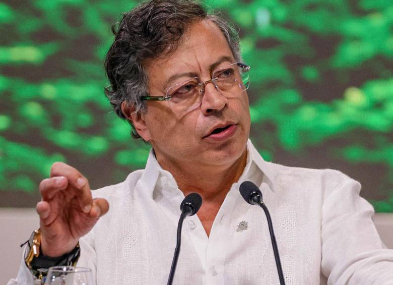 El presidente Gustavo Petro en una de sus intervenciones. FOTO: PRESIDENCIA 