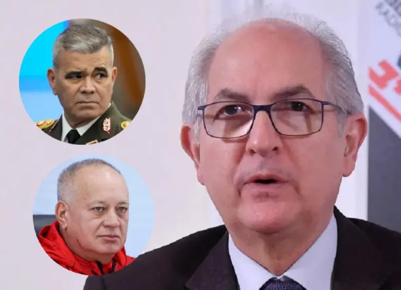 Ledezma dice que Padrino y Cabello, también junto a Delcy Rodríguez, lideran un Estado que ejerce el terrorismo y varios delitos. Fotos: AFP