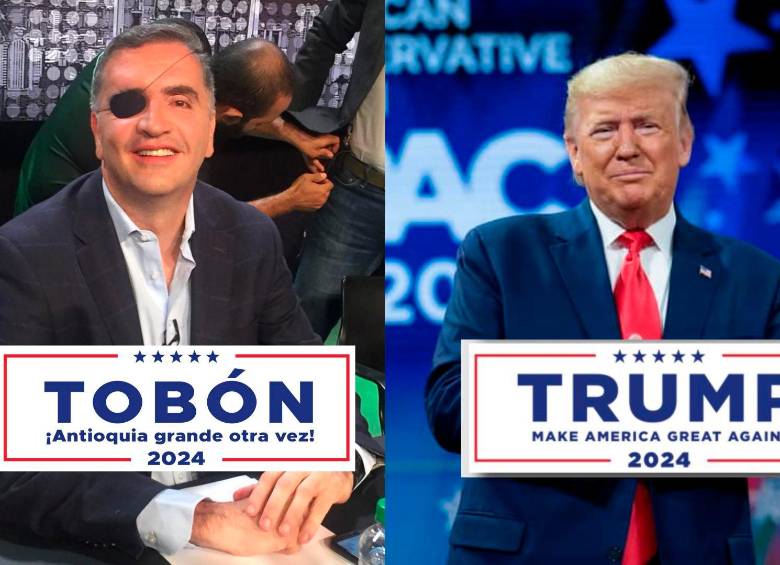 Mauricio Tobón utilizó el mismo eslogan de campaña de Donald Trump. FOTOS CORTESÍA 