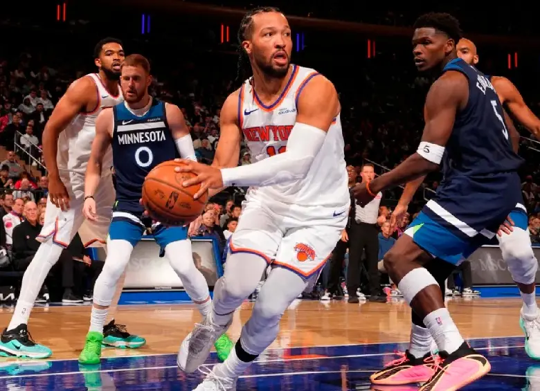 Jalen Brunson, figura de los New York Knicks. De ser necesario, las finales se extenderán hasta el 19 de junio. FOTO GETTY